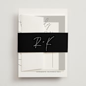 "printed" - Wedding Invitations in Onyx by JoAnn Jinks - Assembled with Belly Band