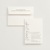 "printed" - Wedding Invitations in Onyx by JoAnn Jinks - Invitation with Envelope