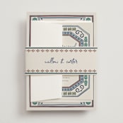 "Vase" - Wedding Invitations in Neptune by Kelly Watkins - Assembled with Belly Band
