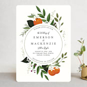 "Orange Blossoms" - Wedding Invitations in Pearl by Susan Moyal - Front