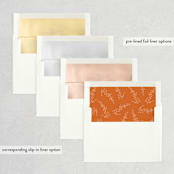 "Orange Blossoms" - Wedding Invitations in Pearl by Susan Moyal - Envelope Liner Options