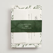 "Carolina" - Wedding Invitations in Meadow by Melanie Kosuge - Assembled with Belly Band