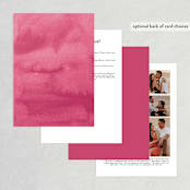"Peeking Florals" - Wedding Invitations in Fuchsia by Lori Wemple - Back of Card