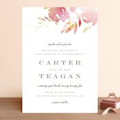 "Stately Florals" - Wedding Invitations in Poppy by Lori Wemple - Front