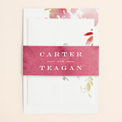"Stately Florals" - Wedding Invitations in Poppy by Lori Wemple - Assembled