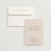 "Fero" - Wedding Invitations in Blush by Pati Cascino - Invitation with Envelope