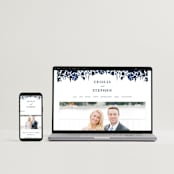 "brushstrokes in bloom" - Wedding Invitations in Indigo by Angela Marzuki - FREE Wedding Website