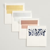"brushstrokes in bloom" - Wedding Invitations in Indigo by Angela Marzuki - Envelope Liner Options
