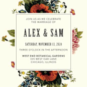 "Vintage Garden Invite" - Wedding Invitations in Vintage Beige by Alisa Wismer - Close-Up