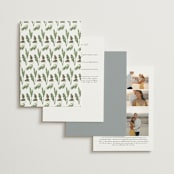 "On the Slopes" - Wedding Invitations in Fog by Mere Paper - Back of Card Options