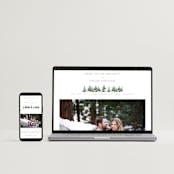 "On the Slopes" - Wedding Invitations in Fog by Mere Paper - FREE Wedding Website