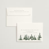 "On the Slopes" - Wedding Invitations in Fog by Mere Paper - FREE Recipient Addressing