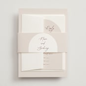"Around" - Wedding Invitations in Cloud by Kaydi Bishop - Assembled with Belly Band