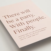"There Will Be a Party" - Wedding Invitations in Terra Cotta by Amy Payne - Detail