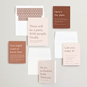 "There Will Be a Party" - Wedding Invitations in Terra Cotta by Amy Payne - Invitation Suite