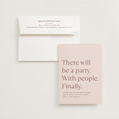 "There Will Be a Party" - Wedding Invitations in Terra Cotta by Amy Payne - Invitation with Envelope
