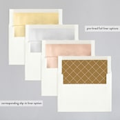 "Painted Ferns" - Wedding Invitations in Cream by Amy Kross - Envelope Liner Options