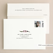 "Peony" - Wedding Invitations in Ice Mist by Cass Loh - FREE Recipient Addressing