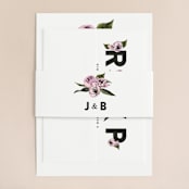 "Peony" - Wedding Invitations in Ice Mist by Cass Loh - Assembled