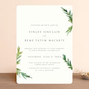 "Simple Pine Branches" - Wedding Invitations in Vanilla by Mere Paper - Front