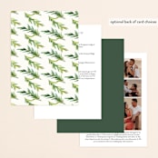 "Simple Pine Branches" - Wedding Invitations in Vanilla by Mere Paper - Back of Card