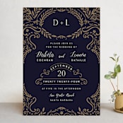 "Wedding Enchantment" - Wedding Invitations in Midnight by Chris Griffith - Front