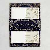 "Wedding Enchantment" - Wedding Invitations in Midnight by Chris Griffith - Assembled