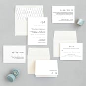 "Sophistotype" - Wedding Invitations in Sea Salt by Snow and Ivy - Invitation Suite