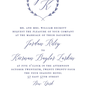 "United" - Wedding Invitations in Cobalt by Susan Brown - Close-Up