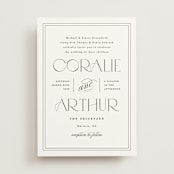 "Arcadia" - Wedding Invitations in Noir by Olivia Raufman - Front
