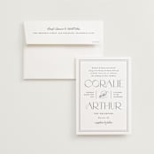 "Arcadia" - Wedding Invitations in Noir by Olivia Raufman - Invitation with Envelope