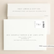 "Svelte" - Wedding Invitations in Ivory by Erin Hodges - FREE Recipient Addressing