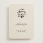 "White Oak" - Wedding Invitations in Dove by Amy Kross - Front