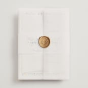 "Meadow Whisper" - Wedding Invitations in Meadow by Petra Kern - Assembled with Vellum Wrap and Wax Seal