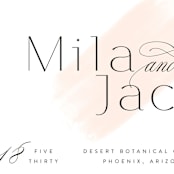 "Lithe" - Wedding Invitations in Blush by Kristie Kern - Close-Up