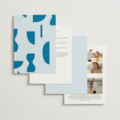 "Juniper" - Wedding Invitations in Capri by Blustery August - Back of Card Options