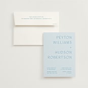 "Juniper" - Wedding Invitations in Capri by Blustery August - Invitation with Envelope