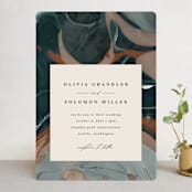 "Love Story" - Wedding Invitations in Turquoise by Kate Ahn - Front