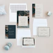 "Love Story" - Wedding Invitations in Turquoise by Kate Ahn - Invitation Suite