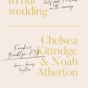 "Brooklynite" - Wedding Invitations in Bisque by Annie Clark - Close-Up