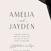 "Inky" - Wedding Invitations in Onyx by Inkblot Design - Close-Up