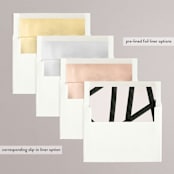 "Inky" - Wedding Invitations in Onyx by Inkblot Design - Envelope Liner Options