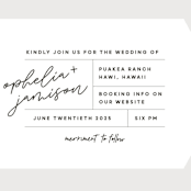 "Destination" - Wedding Invitations in Mist by Lori Wemple - Close-Up