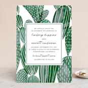 "Painted Cacti" - Wedding Invitations in Cactus by Olivia Raufman - Front