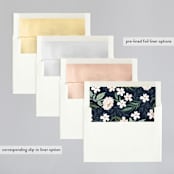 "Floral Edged Frame" - Wedding Invitations in Royal by Alethea and Ruth - Envelope Liner Options