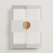 "Enchanted fields" - Wedding Invitations in Noir by Jennifer Wick - Assembled with Vellum Wrap and Wax Seal
