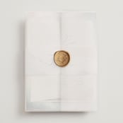 "One Path" - Wedding Invitations in Beach by Pixel and Hank - Assembled with Vellum Wrap and Wax Seal