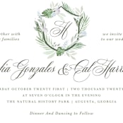 "Botanical Seal" - Wedding Invitations in Pastel by Kristen Smith - Close-Up