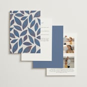 "Bouquet" - Wedding Invitations in Cobalt by Jen Owens - Back of Card Options