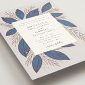 "Bouquet" - Wedding Invitations in Cobalt by Jen Owens - Detail